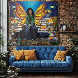 Tapiz Guardian de hadas Doberman Dog