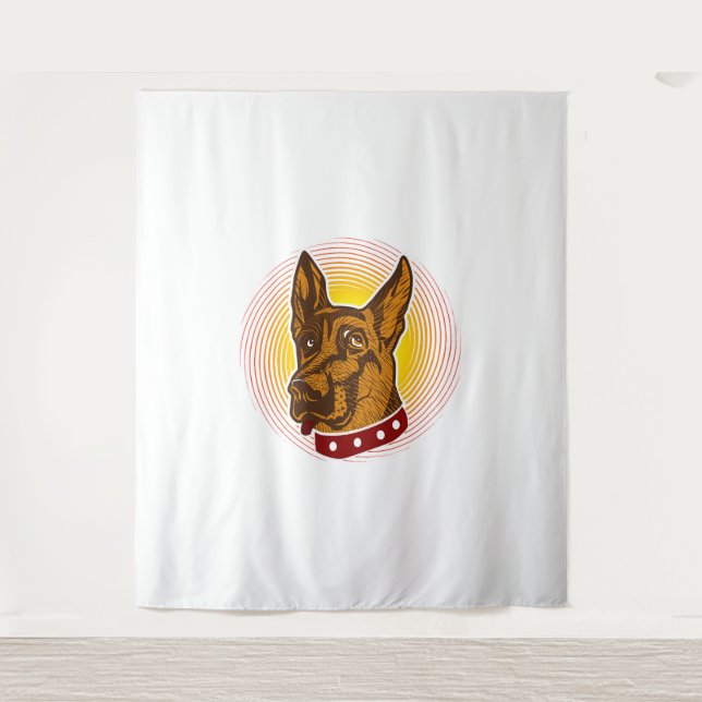Tapiz Guardián Perro Belga Malinois Shepherd (Anverso)