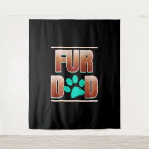 Tapiz Guay Fur Dad Con Gato Paw En Pursday