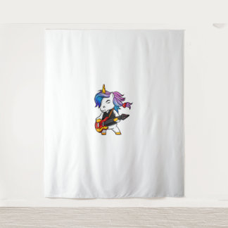 Tapiz Guay rock and roll unicorn con guitarra para el ro