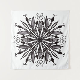 Tapiz Guay Snakes Black And White Botantic Gothic