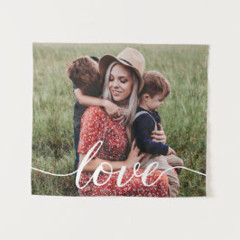 Tapiz Guión de Amor con Foto Personalizada Moderna