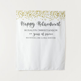 Tapiz Guión Personalizado de Confeti Dorado para Feliz J