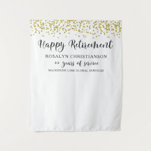 Tapiz Guión Personalizado de Confeti Dorado para Feliz J