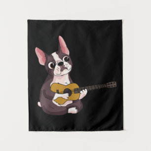 Tapiz Guitarista de guitarra regalo de Bulldog francés