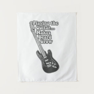 Tapiz Guitarra blanca y negra vintage para guitarristas