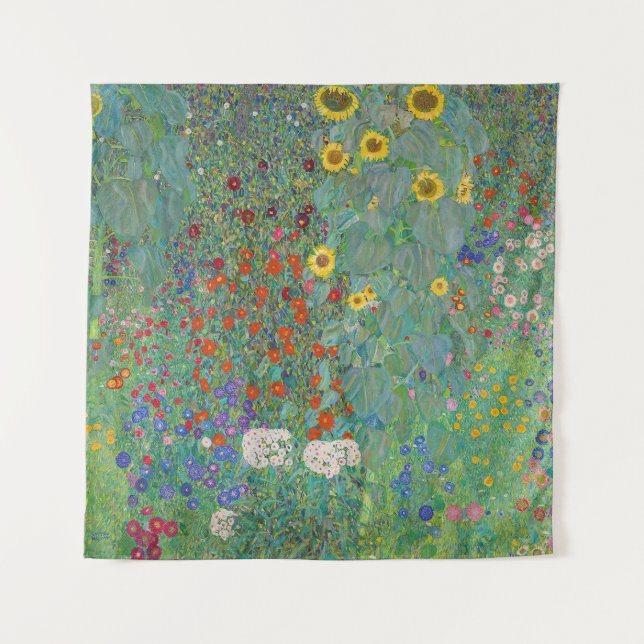 Tapiz Gustav Klimt - Jardín de campo con girasoles (Anverso)