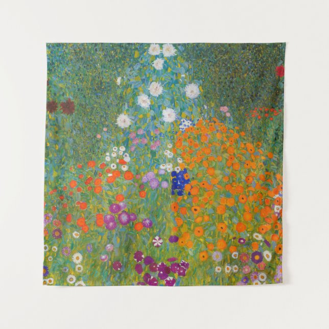 Tapiz Gustav Klimt - Jardín de flores (Anverso)