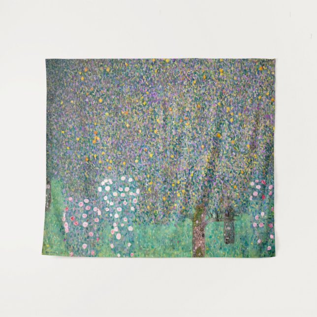 Tapiz Gustav Klimt - Rosebushes bajo los árboles (Anverso (horizontal))