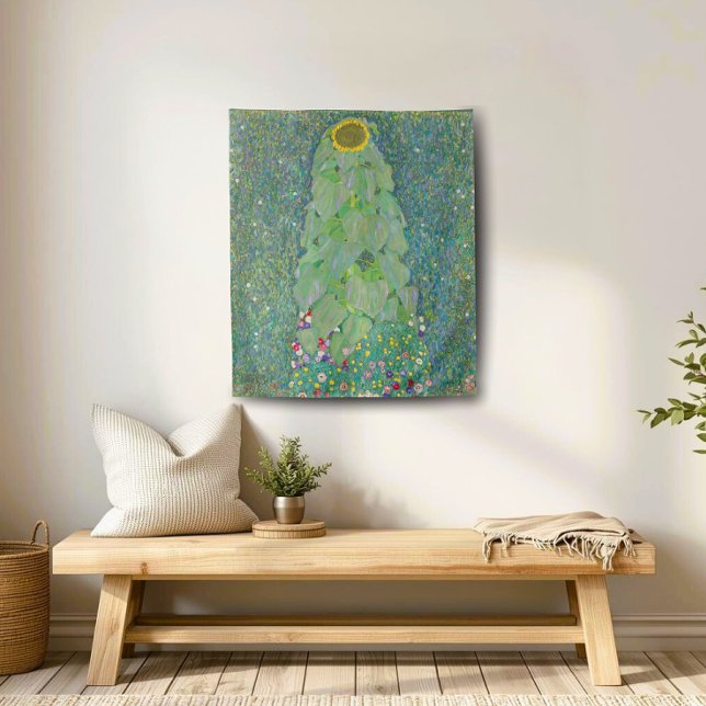 Tapiz Gustav Klimt Sunflower, Jardín de flores de época (Subido por el creador)