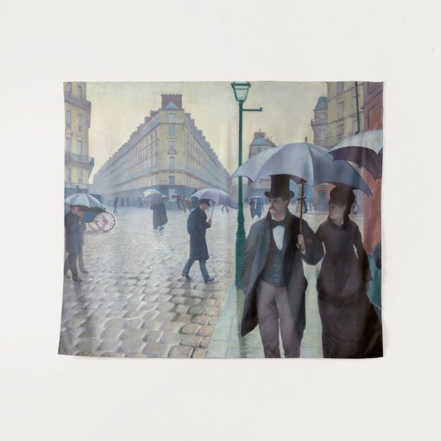 Tapiz Gustave Caillebotte - Paris Street; Rainy Day (Anverso (horizontal))