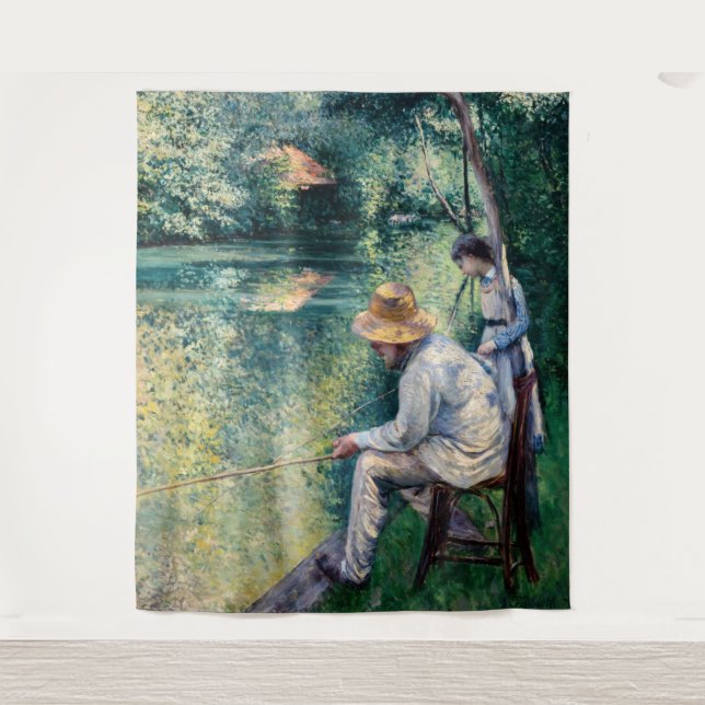 Tapiz Gustave Caillebotte - Pesca con caña (Anverso)