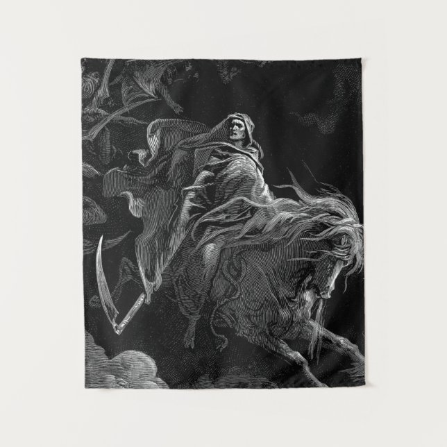 Tapiz Gustave Dore - Muerte En El Caballo Pálido (Anverso)