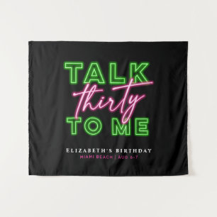 Tapiz Háblame Treinta Suciedades 30 Verde Neón y Rosa