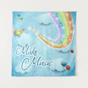 Tapiz Hacer música, arte digital