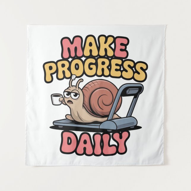Tapiz Hacer Progresos Diariamente (Anverso)