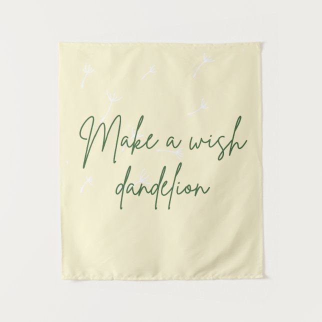 Tapiz Hacer un destapado de dandelion de deseo (Anverso)