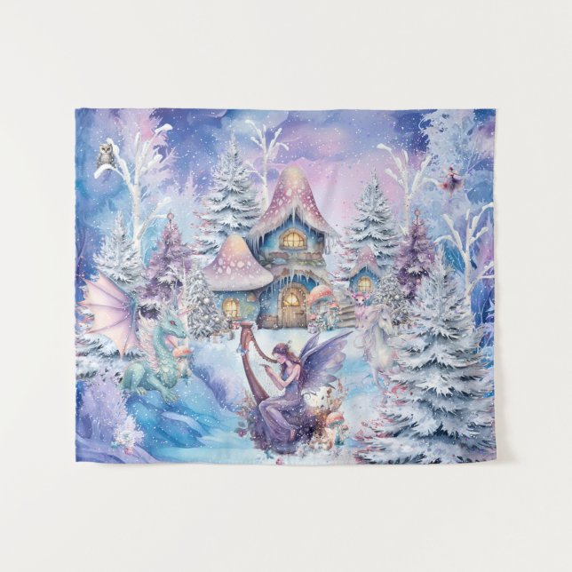 Tapiz Hada Mágica y Caprichosa de Navidad (Anverso (horizontal))