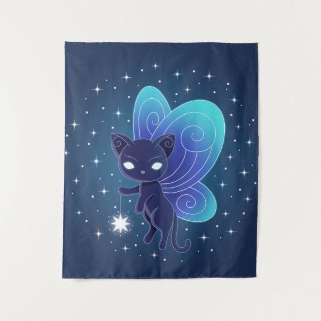 Tapiz Hada Pixie Gato Estrella Nocturna EP (Anverso)