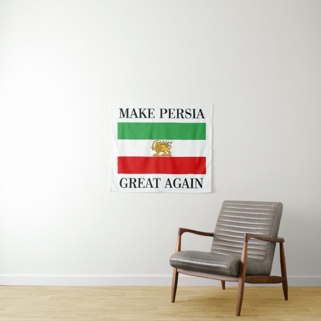 Tapiz Haga Persia gran otra vez - Shah de la bandera de (In situ (horizontal))