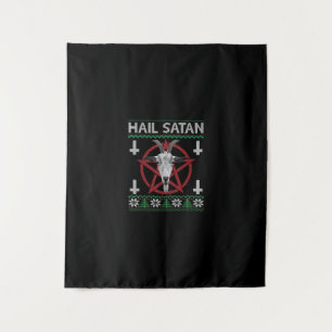 Tapiz Hail Satan Cabeza de cabra Pentagram Funny Satanic