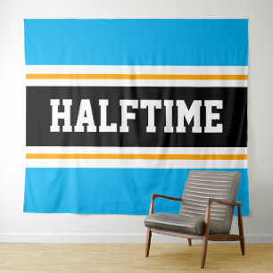 Tapiz HALFTIME Athletic Bright Sky Blue Stripes Black