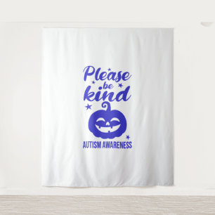 Tapiz Halloween Blue Pumpkin Autisim Awareness