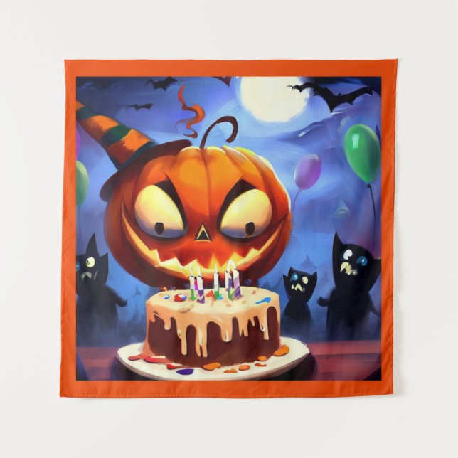 Tapiz Halloween - Cumpleaños 3 (Anverso)