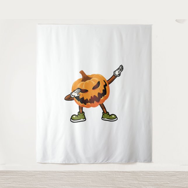 Tapiz Halloween Dabbing Jack O Lantern Pumpkin Halloween (Anverso)