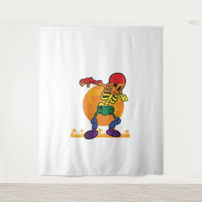 Tapiz Halloween Dabbing Skeleton Costume LGBT (Anverso)