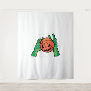 Tapiz Halloween de baloncesto