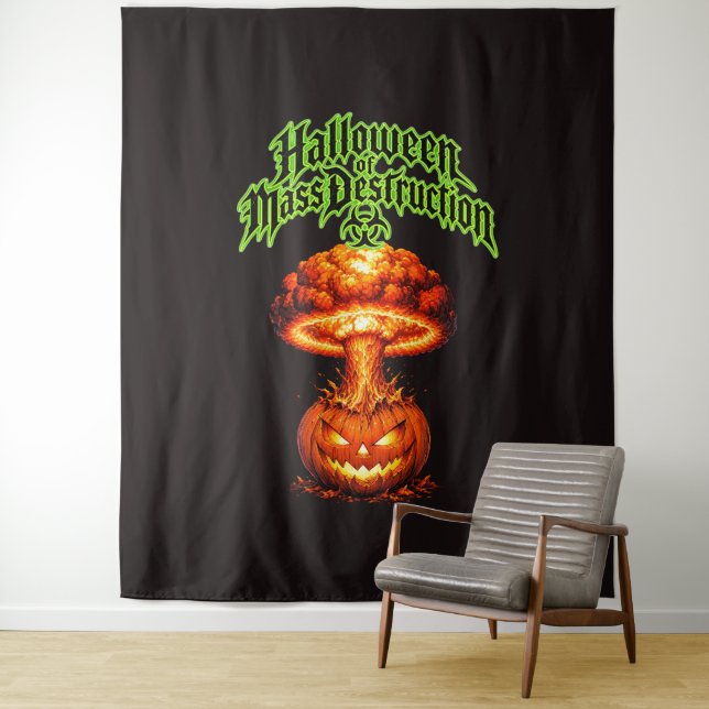 Tapiz Halloween de Destrucción Nuclear Jack-o'-Lant (In situ)