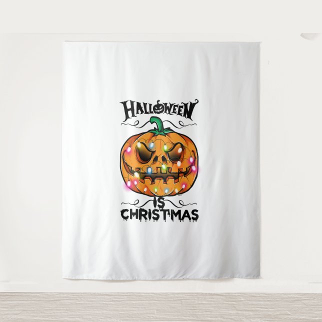 Tapiz Halloween Es Navidad (Anverso)