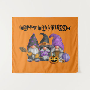 Tapiz Halloween Fall Gnomes Watercolor
