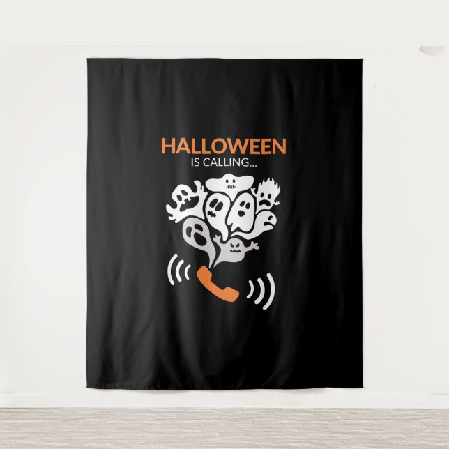 Tapiz Halloween llama a Fantasma De Boo De Halloween (Anverso)