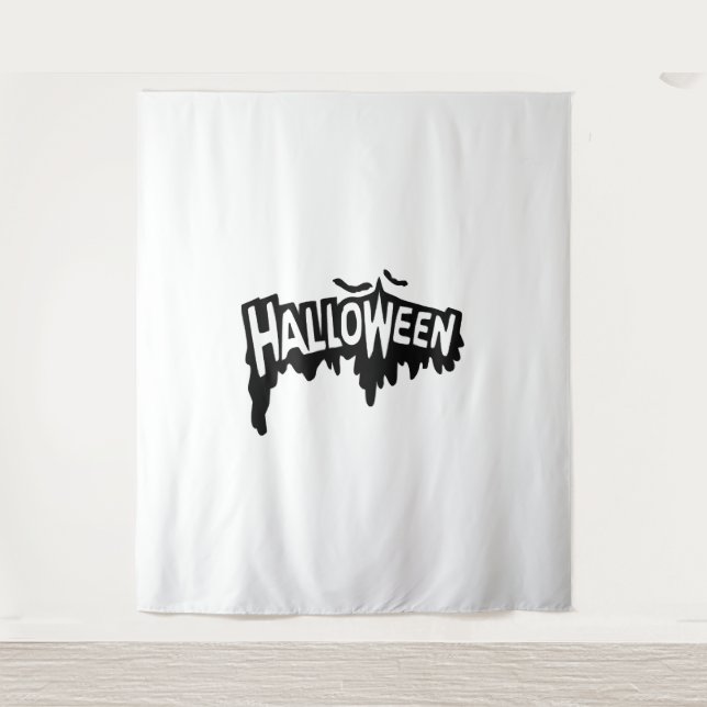 Tapiz Halloween negro (Anverso)