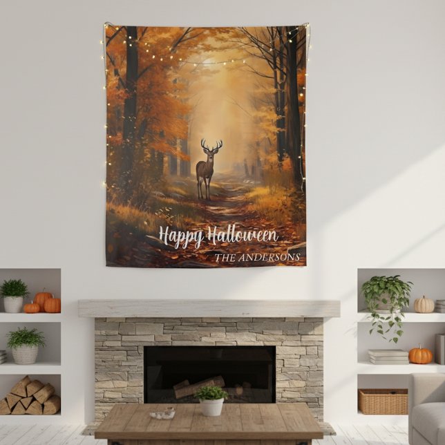 Tapiz Halloween Otoño Día de Acción de Gracias Deer Fore (Subido por el creador)