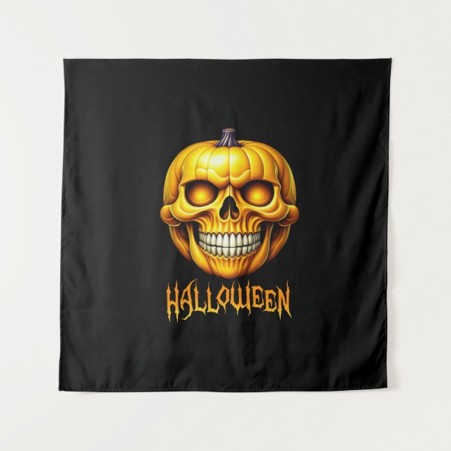 TAPIZ HALLOWEEN PUMPKIN SKULL (Anverso)
