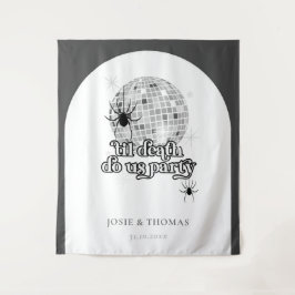 Tapiz Halloween Retro Spiders & Disco Ball Boda