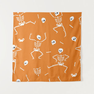 Tapiz Halloween Skeletans Diversión Patrón sin problemas