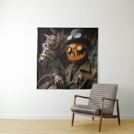 Tapiz Halloween Steampunk Jack-O-Lantern Horseman