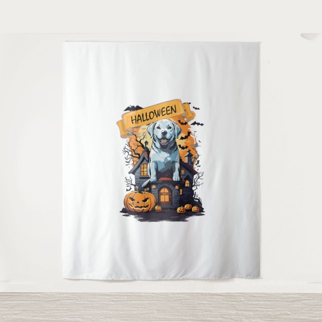 TAPIZ HALLOWEEN Y PERRO (Anverso)