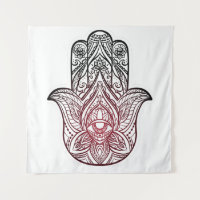 Hamsa con patrón boho