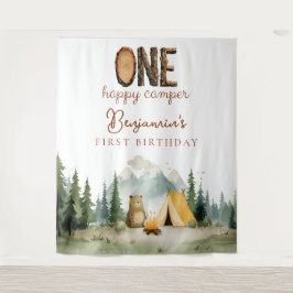 Tapiz Happy Camper 1st Birthday Photo Backdrop