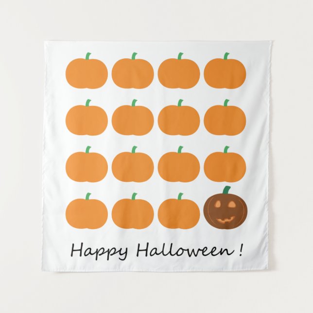Tapiz Happy Halloween Cumpkin Patch (Anverso)
