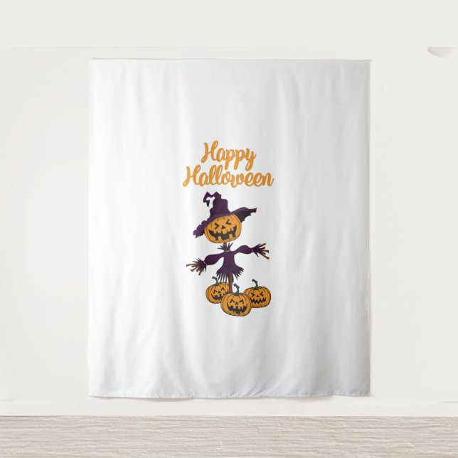 Tapiz Happy Halloween Scarecrow (Anverso)