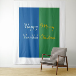Tapiz Happy Hanukkah Merry Christmas Dual Holiday