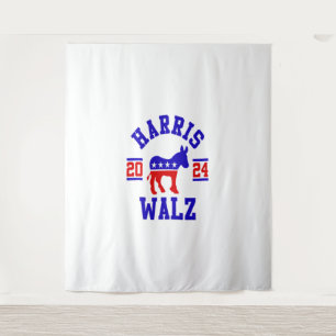 Tapiz Harris Walz 2024 por el presidente demócrata patri