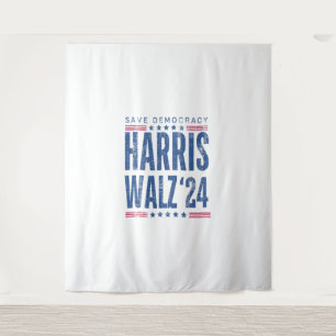 Tapiz Harris Walz 2024 Salvar la democracia