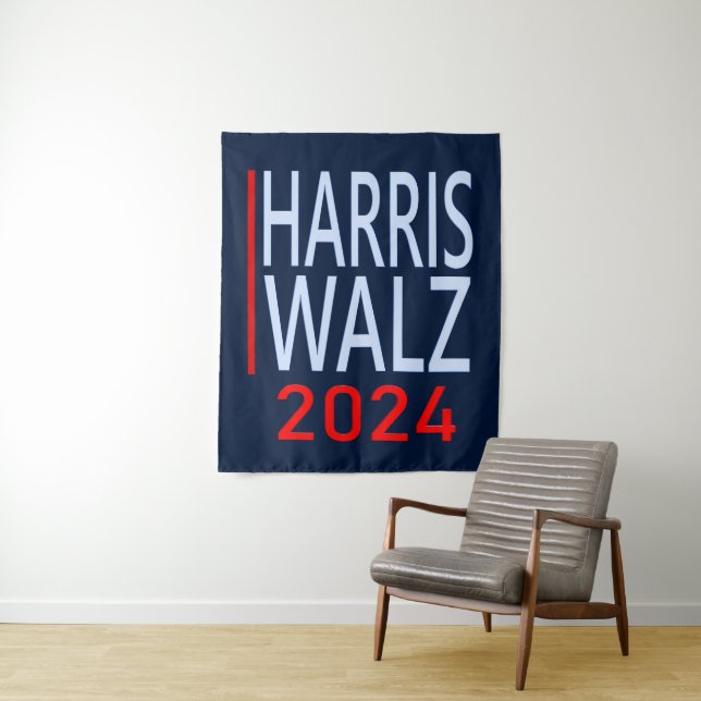 Tapiz Harris Walz Elecciones Presidenciales 2024 (In situ)